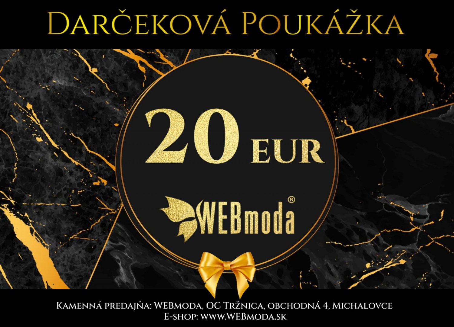 Darčeková poukážka 20 EUR