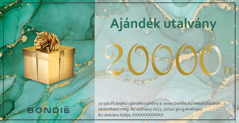 Online ajandék utalvány 20.000 FT