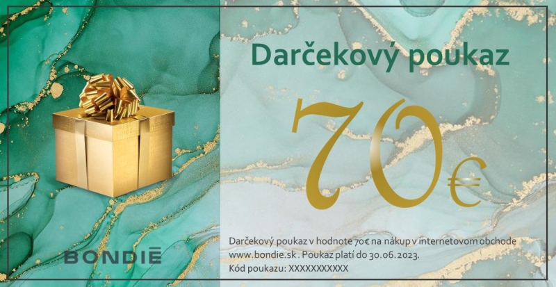 Online darilni bon - 70 €