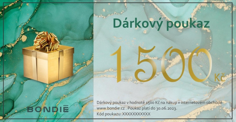 Online dárkový poukaz v hodnote 1500 Kč