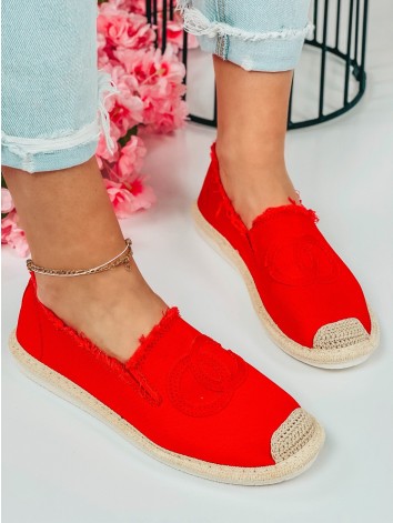 Dámske červené espadrilky Chalen