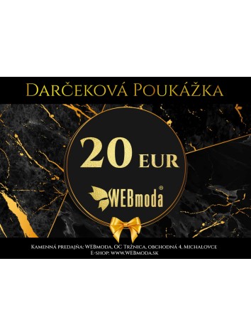 Darčeková poukážka 20 EUR